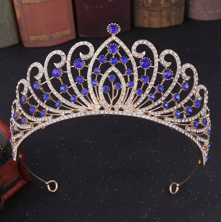 Диадема и короны невесты свадебная тиара с золотым кристаллом барокко