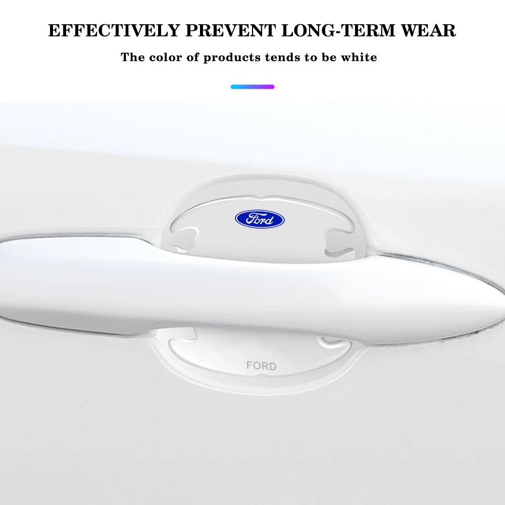 4 шт. автомобильная Защита от царапин на дверной ручке для Ford Focus 2 3 MK2 MK3 MK4 Kuga Edge Mondeo