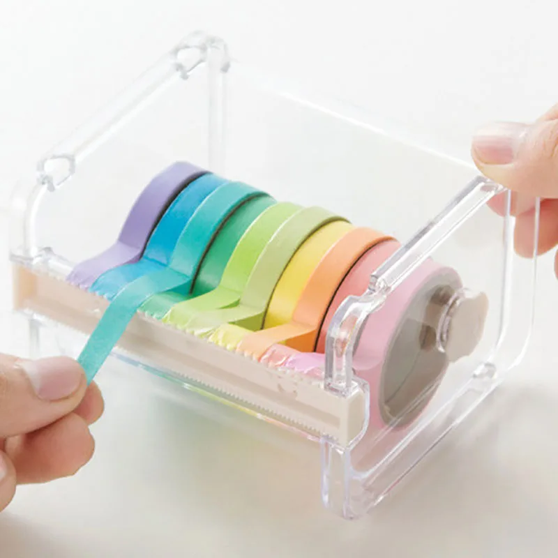 Креативный ленточный резак для скотча хранения Oganizer прозрачный держатель
