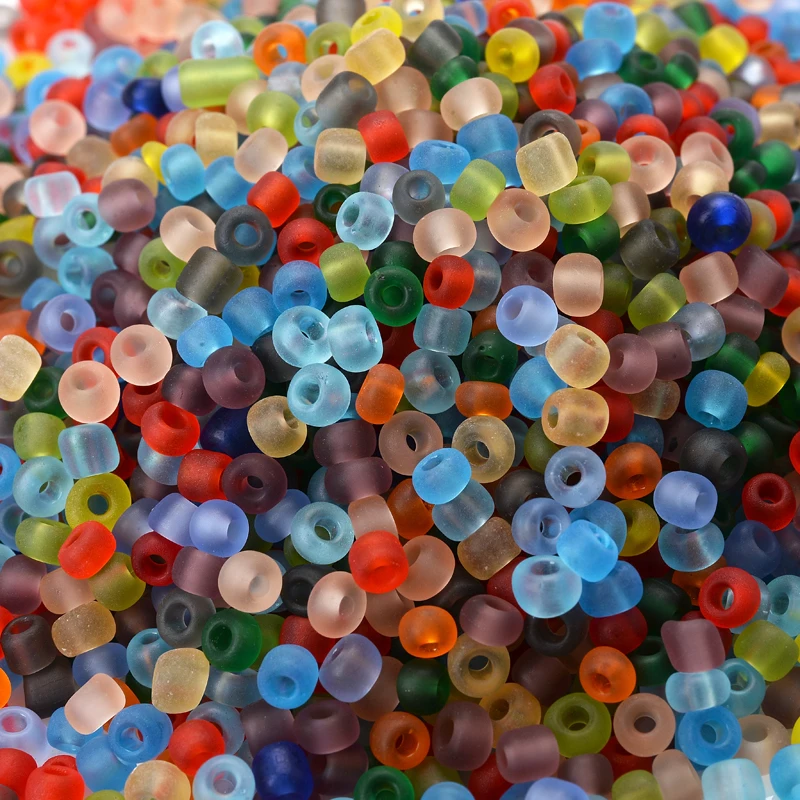 

500Pcs 3mm Charm Czech Glass Seed Beads Matte Mixed Color Glass Loose Spacer Beads For DIY Jewelry Making Bracelet Accessories