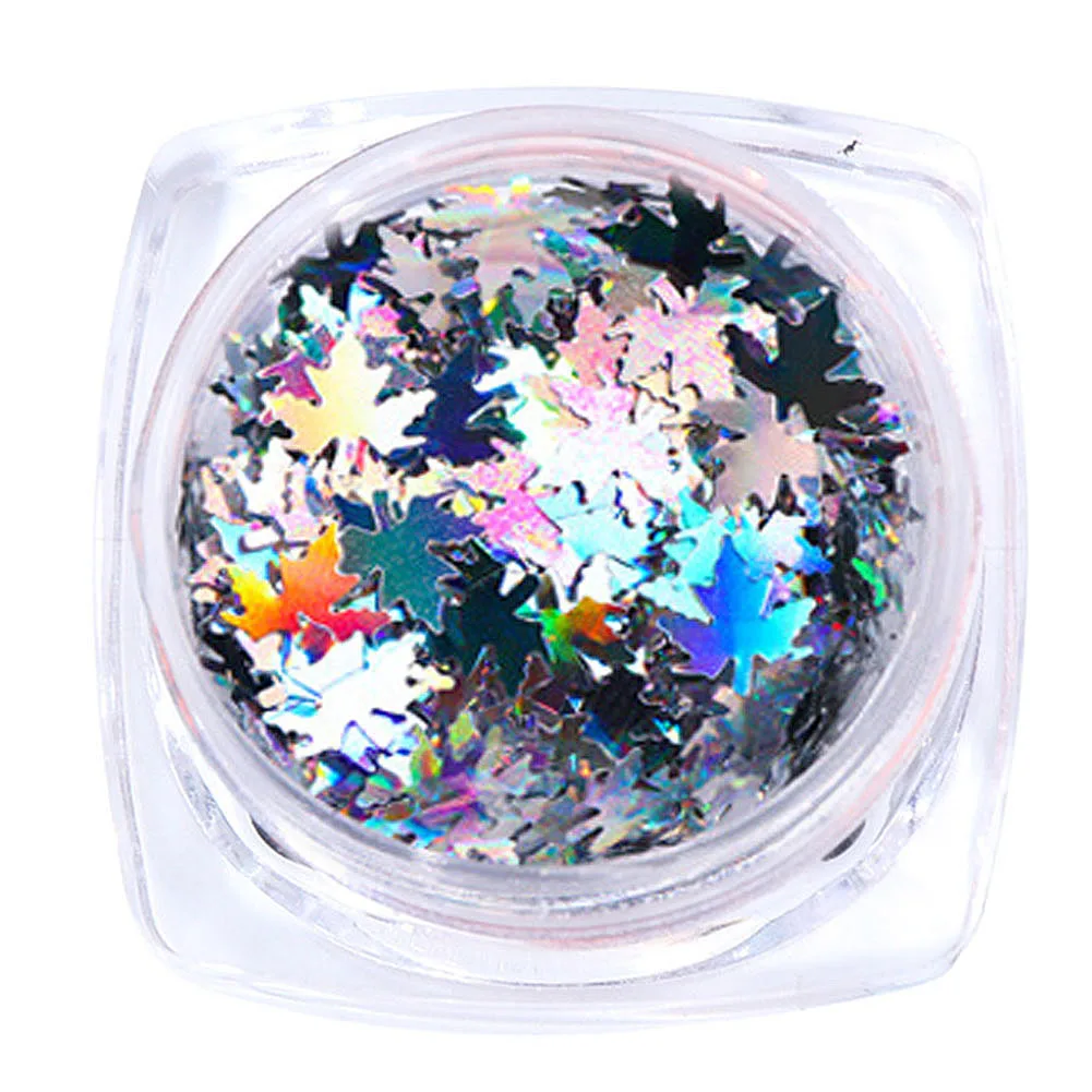 Осенние блестки градиент кленовый лист для нейл Арта (искусство украшения