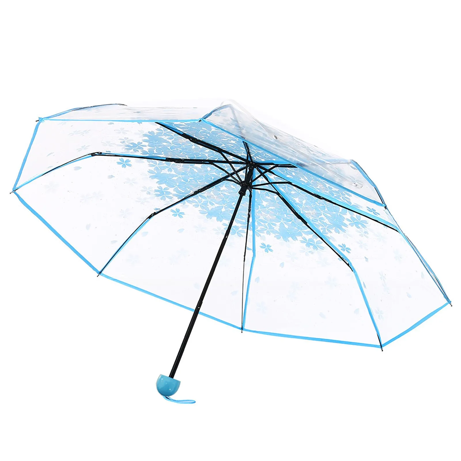 

Fashion Anti-uv Sun/rain Umbrella Transparent Clear Umbrella Cherry Blossom Mushroom Apollo Sakura 3 Fold Umbrella Rain Gear