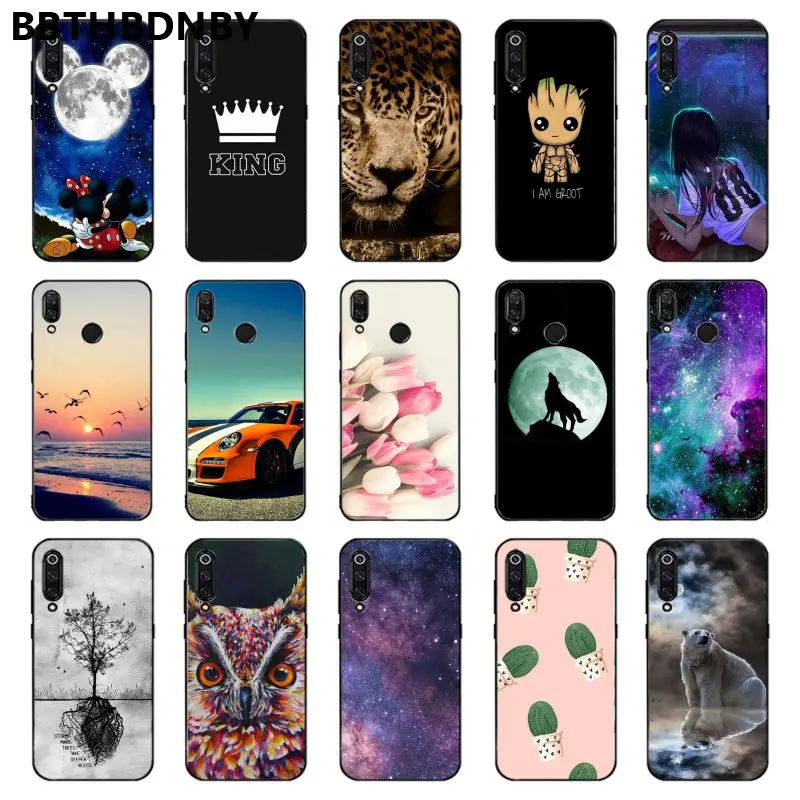 Для xiaomi 9 защитная задняя крышка ТПУ мягкий силиконовый черный бампер для