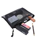 1 шт. женская косметичка, черная сетка на молнии, дорожный Повседневный органайзер для косметики, чехол для хранения косметики