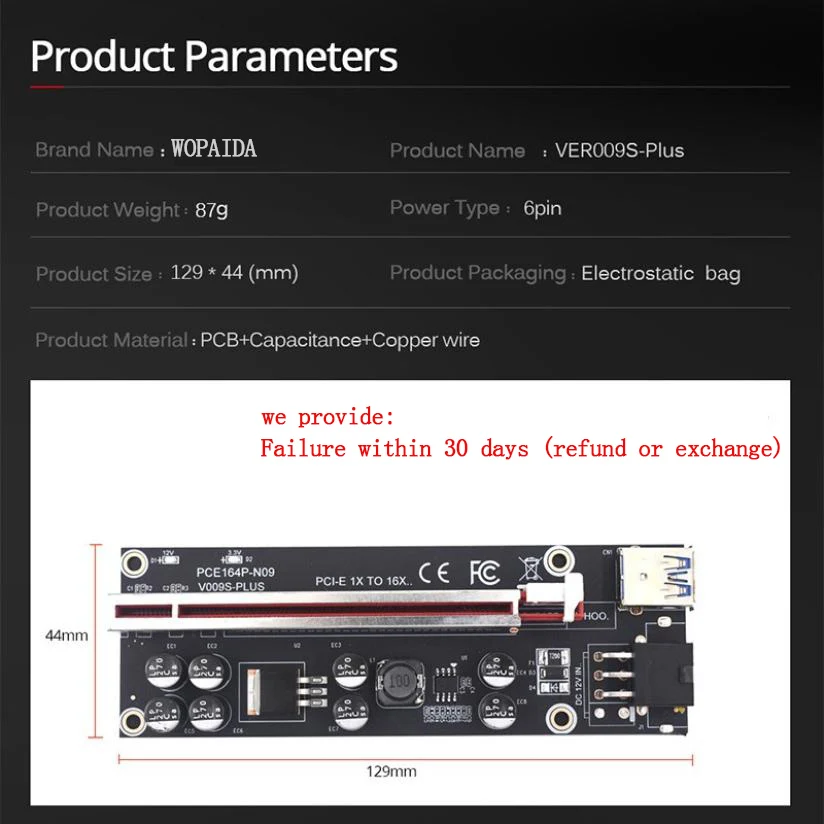 PCI-E Райзер-карта Ver 009s plus 60 см USB 3 0 кабель Ver009s PCI Express 1X до 16X удлинитель PCIe адаптер