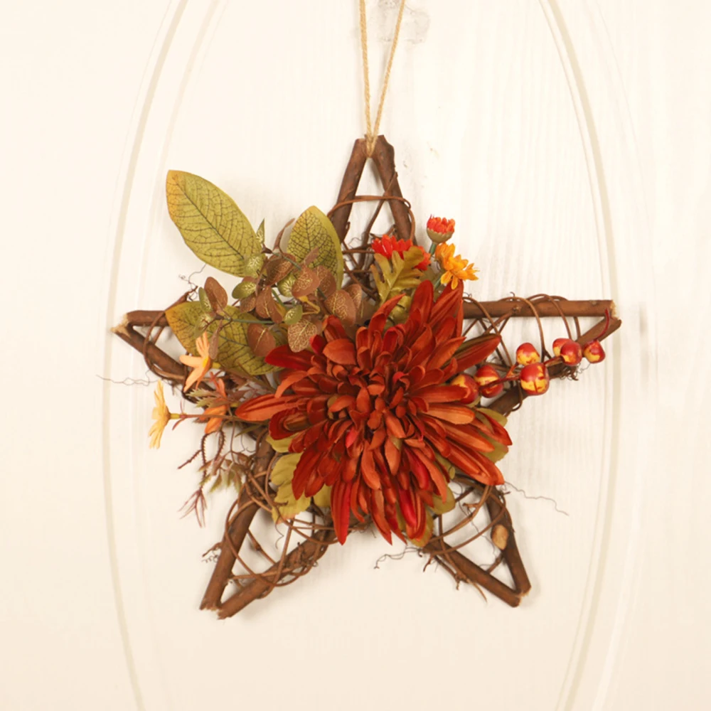 Настенное украшение в виде пентаграммы искусственный венок для дома модные