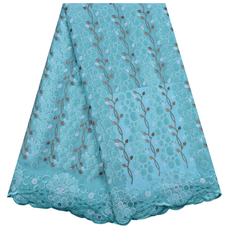 

Голубая швейцарская вуаль кружева в Швейцарии высокое качество вышивка африканская сухая кружевная ткань красивое французское хлопковое ...