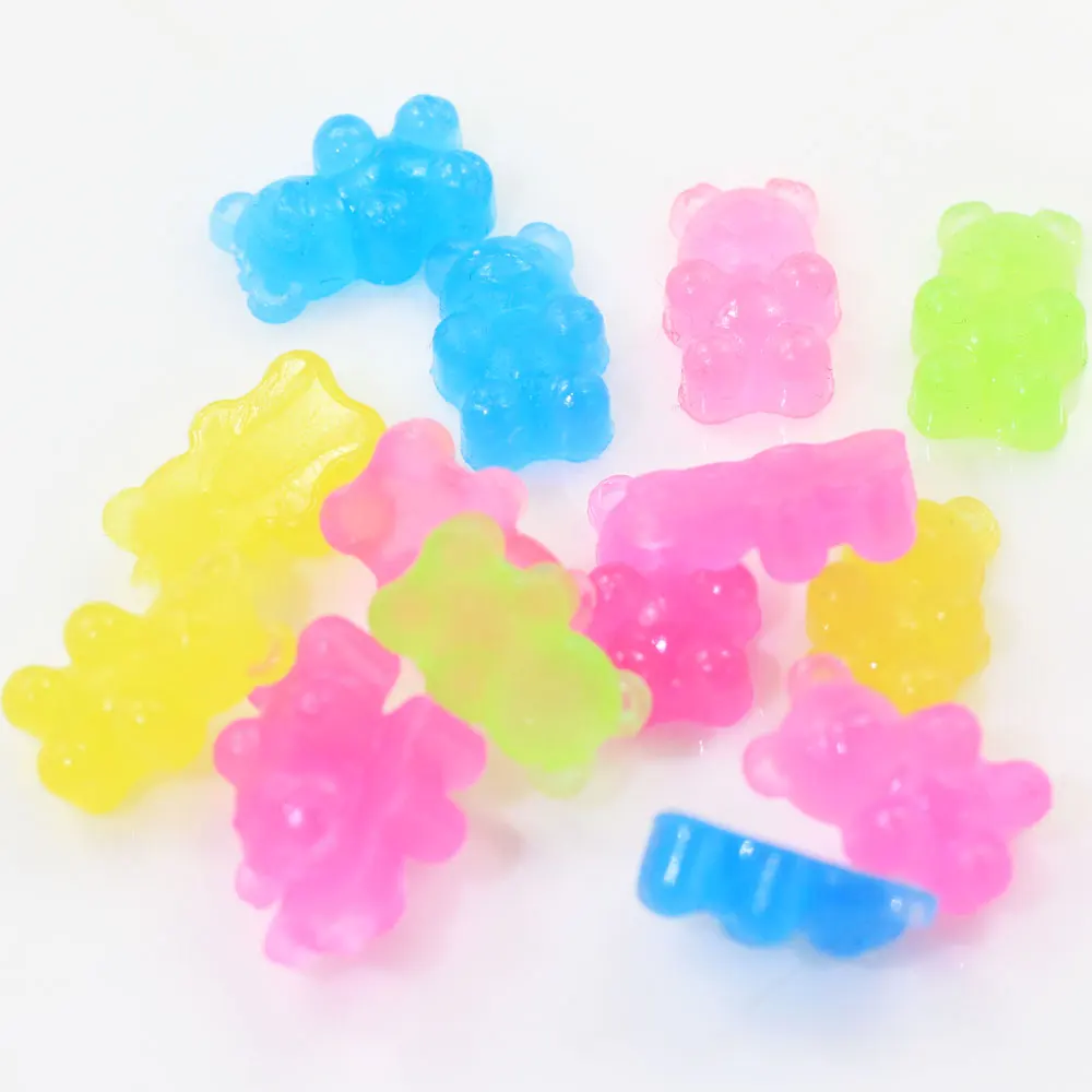 Милые сжимаемые кабошоны из смолы с имитацией мишки жевательного медведя