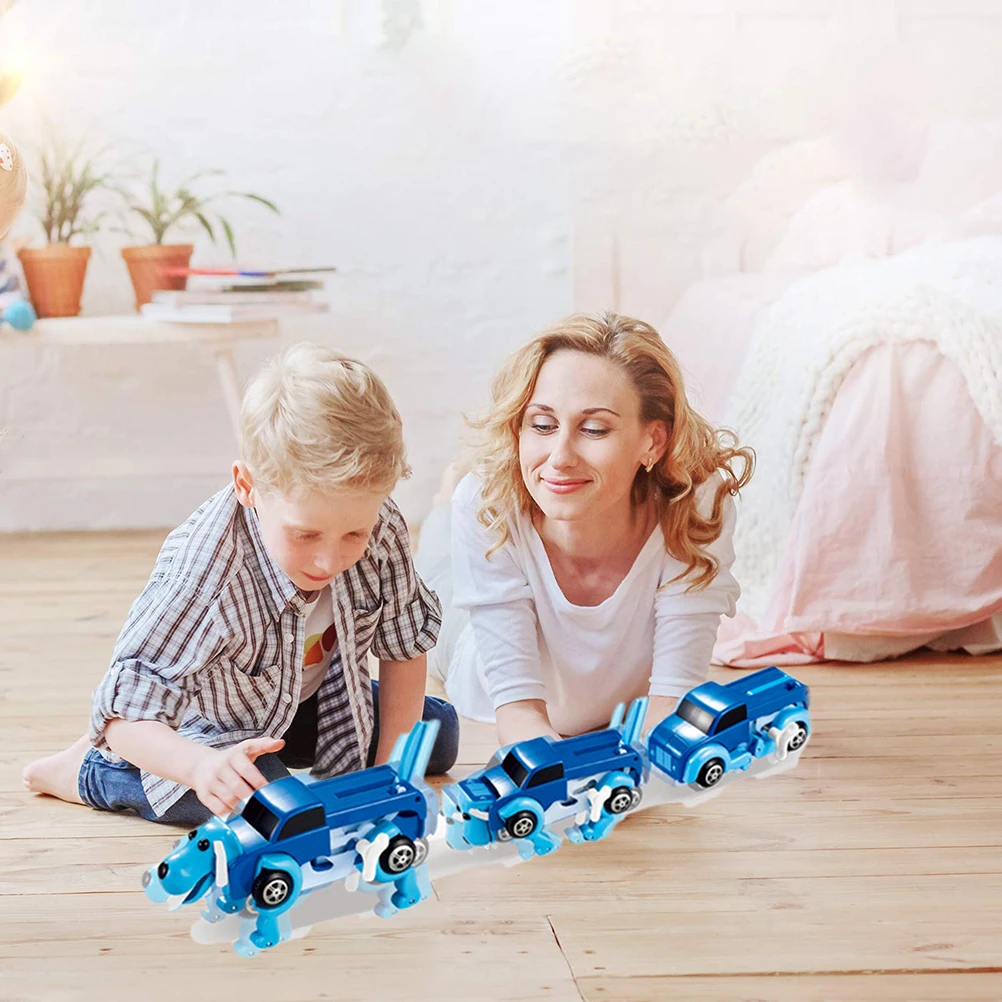 Автоматическая трансформация собака игрушечная машинка заводная модель робота