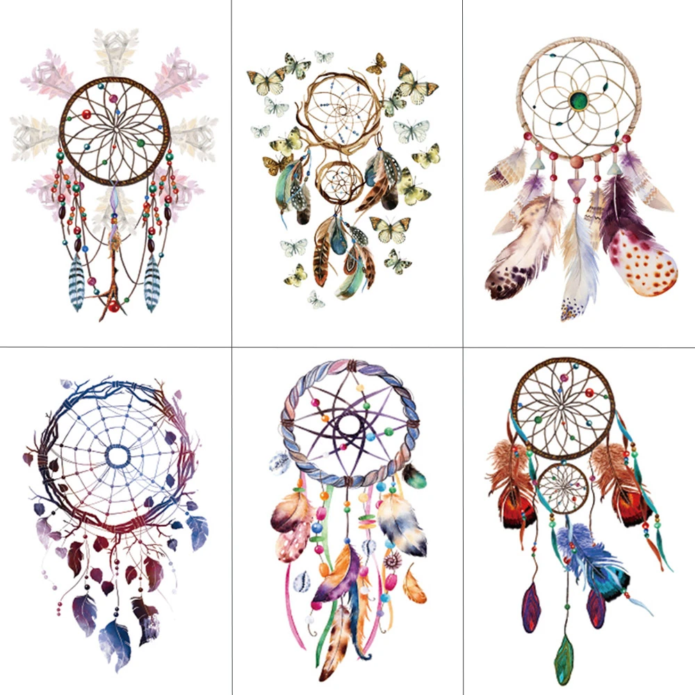 HXMAN женский стикер для татуировки на рукавах Ловец снов временные девочек