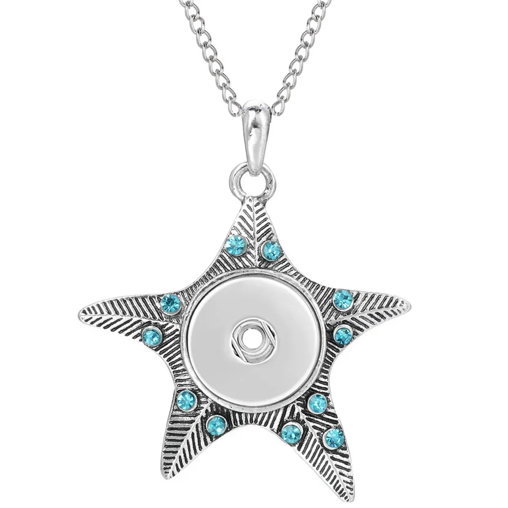 Новые стили металлических звёзд 18 мм кнопки ожерелья и подвески ювелирные