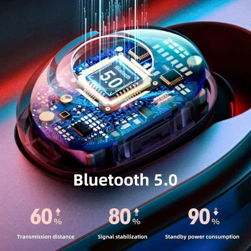 HiFi беспроводные наушники TWS Bluetooth 5 0 светодиодный цифровой дисплей стерео Спорт F6