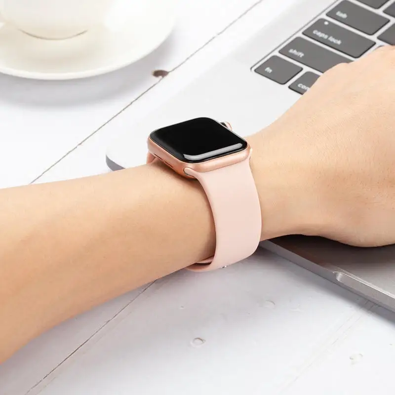Ремешок для Apple Watch 38 мм 40 мм 42 мм 44 мм силиконовый ремешок IWatch Замена для Apple Watch серии 4,3, 2 38 мм 44 мм 81009