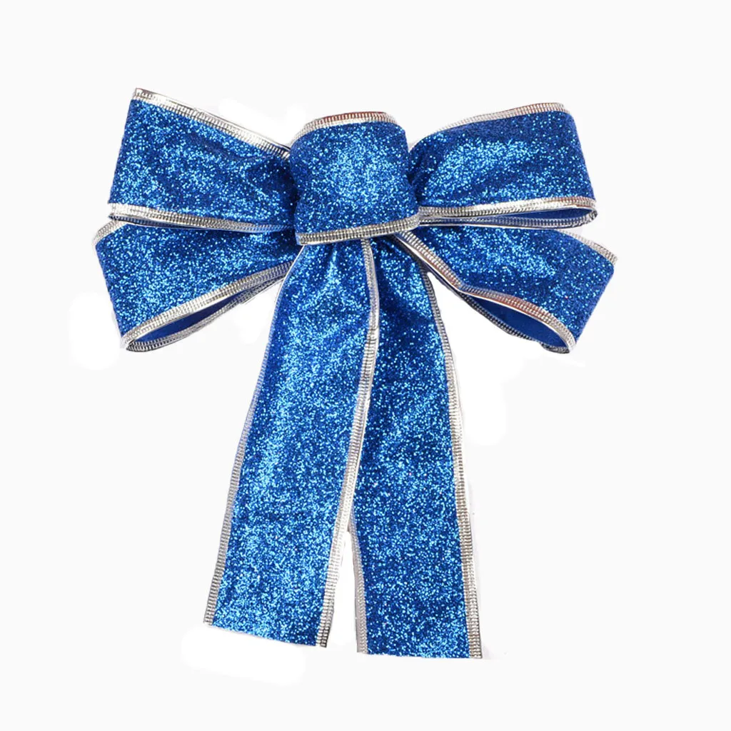 20 см Большой Золотой/Серебряный/красный/фиолетовый Рождественский бант