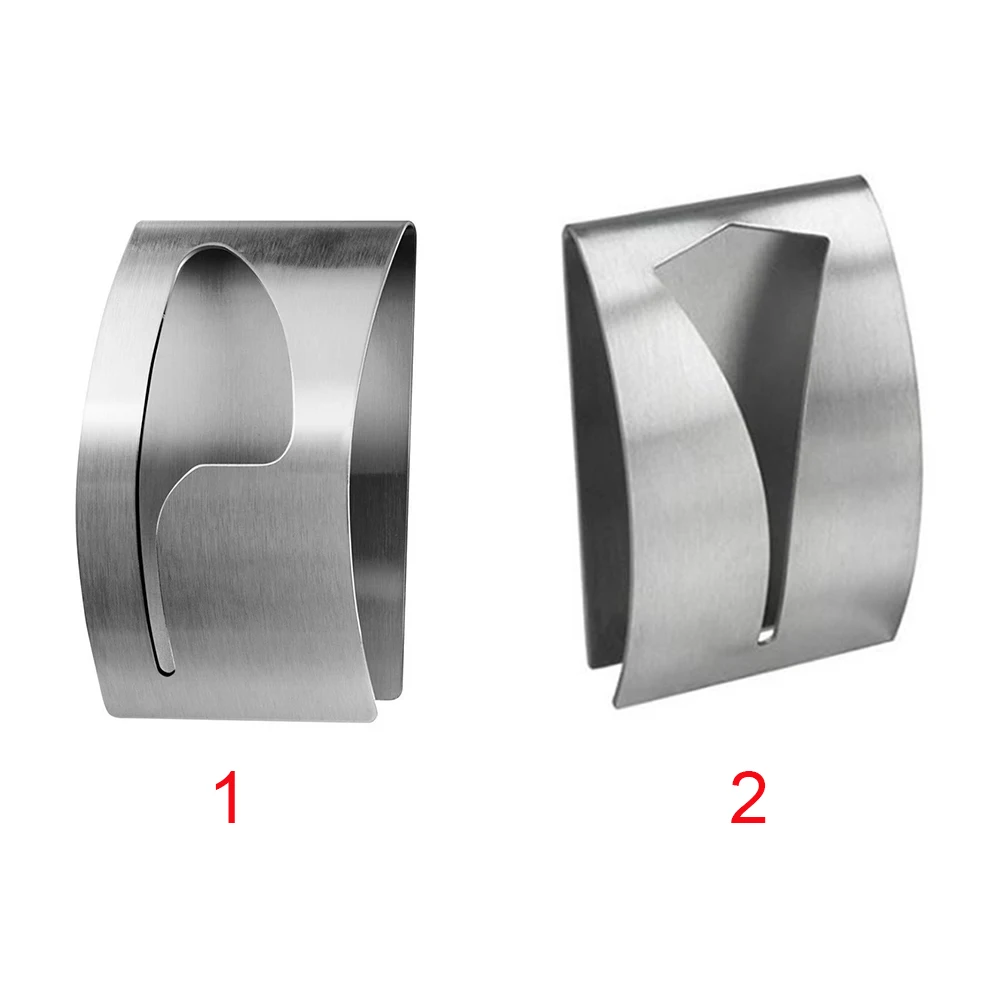 

Hardware Hanger Wall Mounted Towel Rack Storage Kitchen Stainless Steel Hanging Clip Accessories Self Adhesive Bathroom Holder