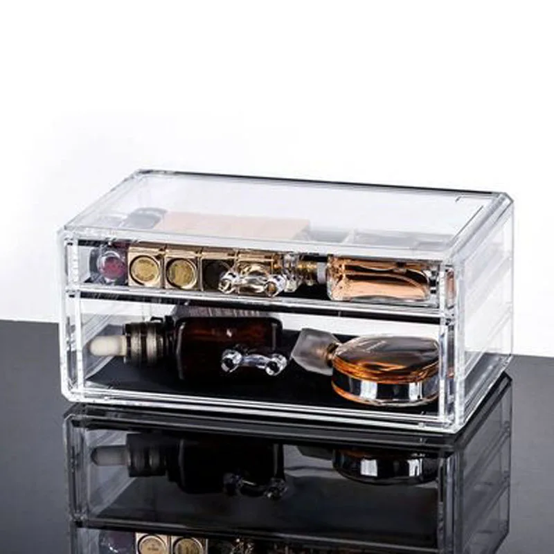 

Drawer Makeup Organizer Cosmetics Storage Box Transparent Plastic Box Lipstick Jewelry Display Stand