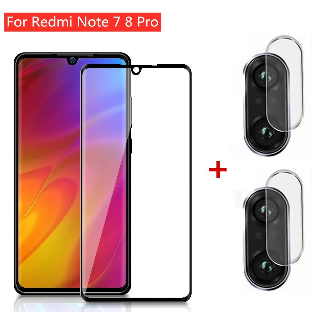 2 в 1 защита для объектива камеры Redmi Note 7 8 Pro стекло Передняя пленка экрана Xiaomi 7A 8A