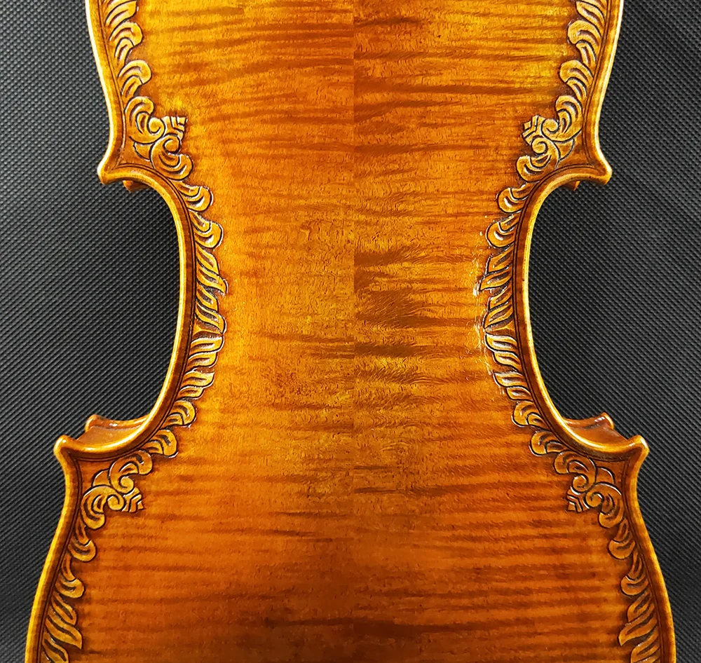 С красивыми ручками! Скрипка Strad Royal цветок de Lys размер 4/4 #2393 отличный лаковый