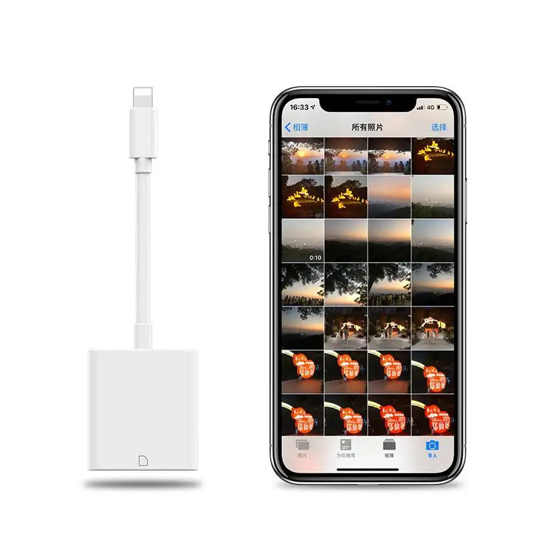 HiMISS кардридер USB2.0 интерфейс Поддержка цифровой камеры SD TF SDHC карты для iPhone iPod Apple