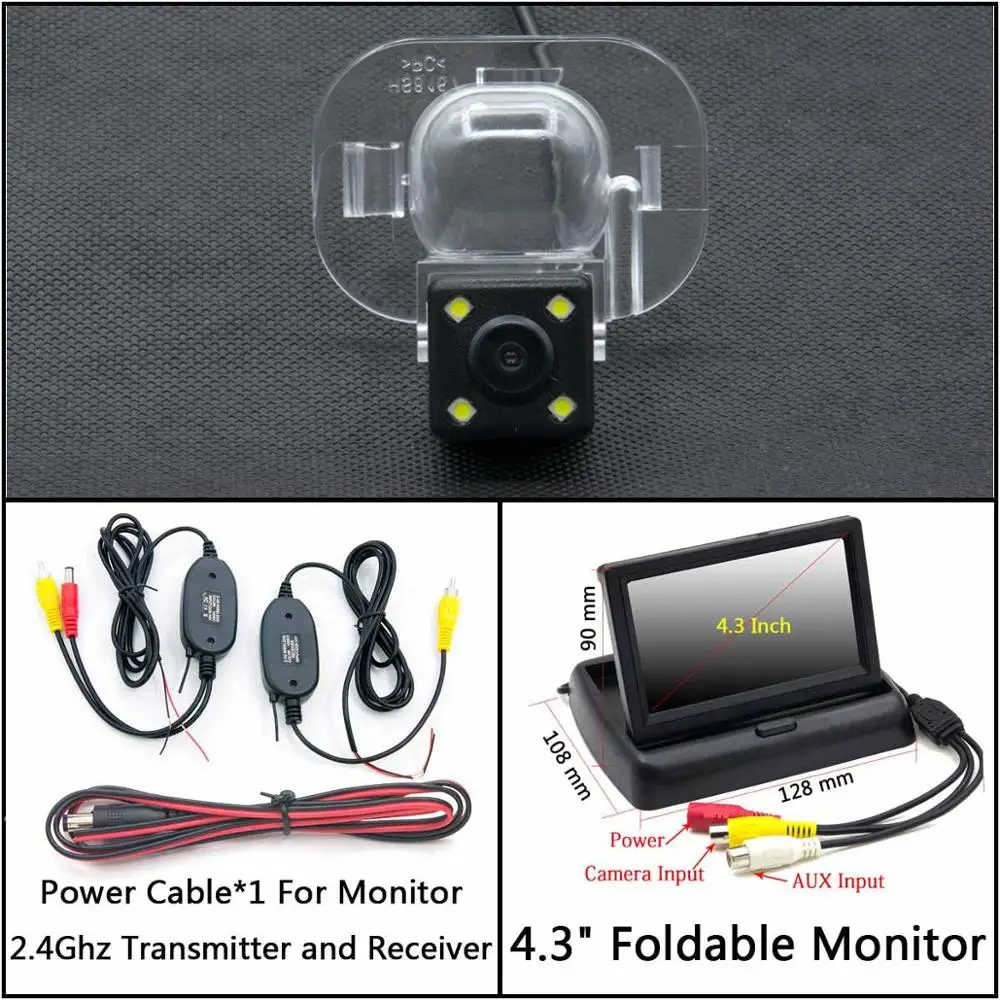 C Wireless 4.3inch F 4 Светодиодный свет камера заднего вида для hyundai Accent Solaris Creta ix20 Verna i25 Accent 4 RB 5D седан Автостоянка ЖК-зеркало монитор - Название цвета: C Wireless 4.3inch F