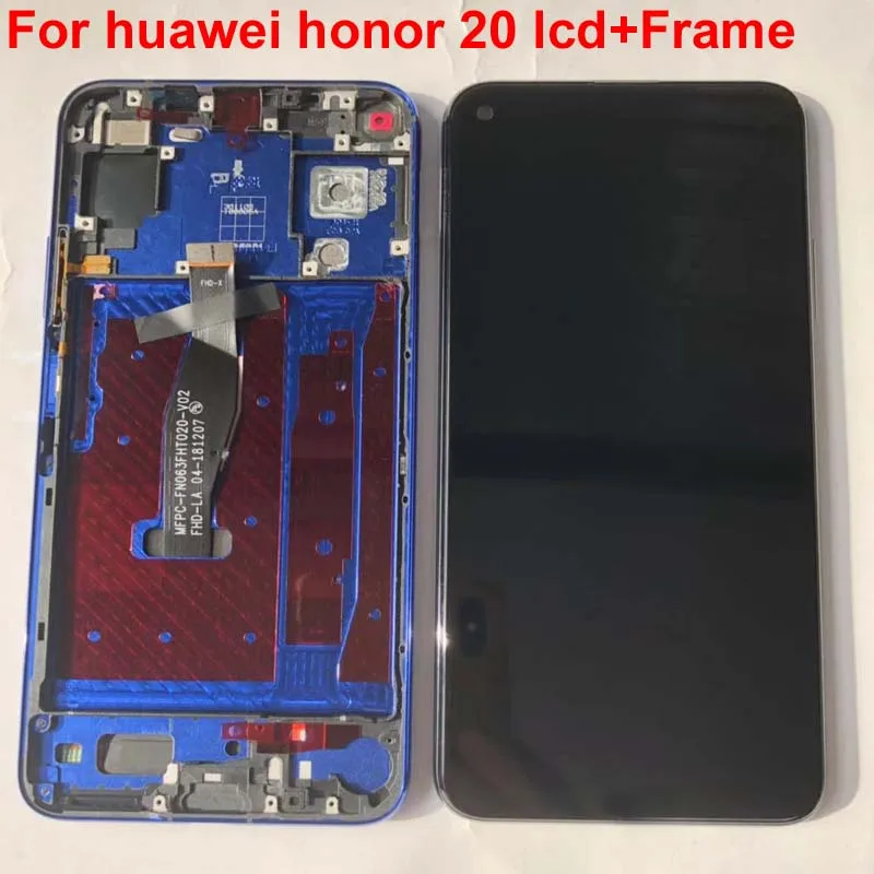 ЖК-дисплей 6,26 для huawei honor 20 honor 20 YAL-L21 YAL-L41 YAL-AL10 ЖК-дисплей Дисплей кодирующий преобразователь сенсорного экрана в сборе+ рамка
