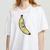 women cartoon banana printed t shirt women short sleeve summer lady tops t shirt short sleeve fun ulzzang t shirt