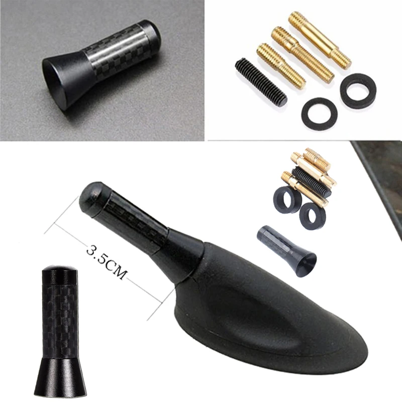 High Quality Carbon Fiber Short 1.5&quot Inch Black Antenna Car Roof Decoration Aerial For All Cars | Автомобили и мотоциклы