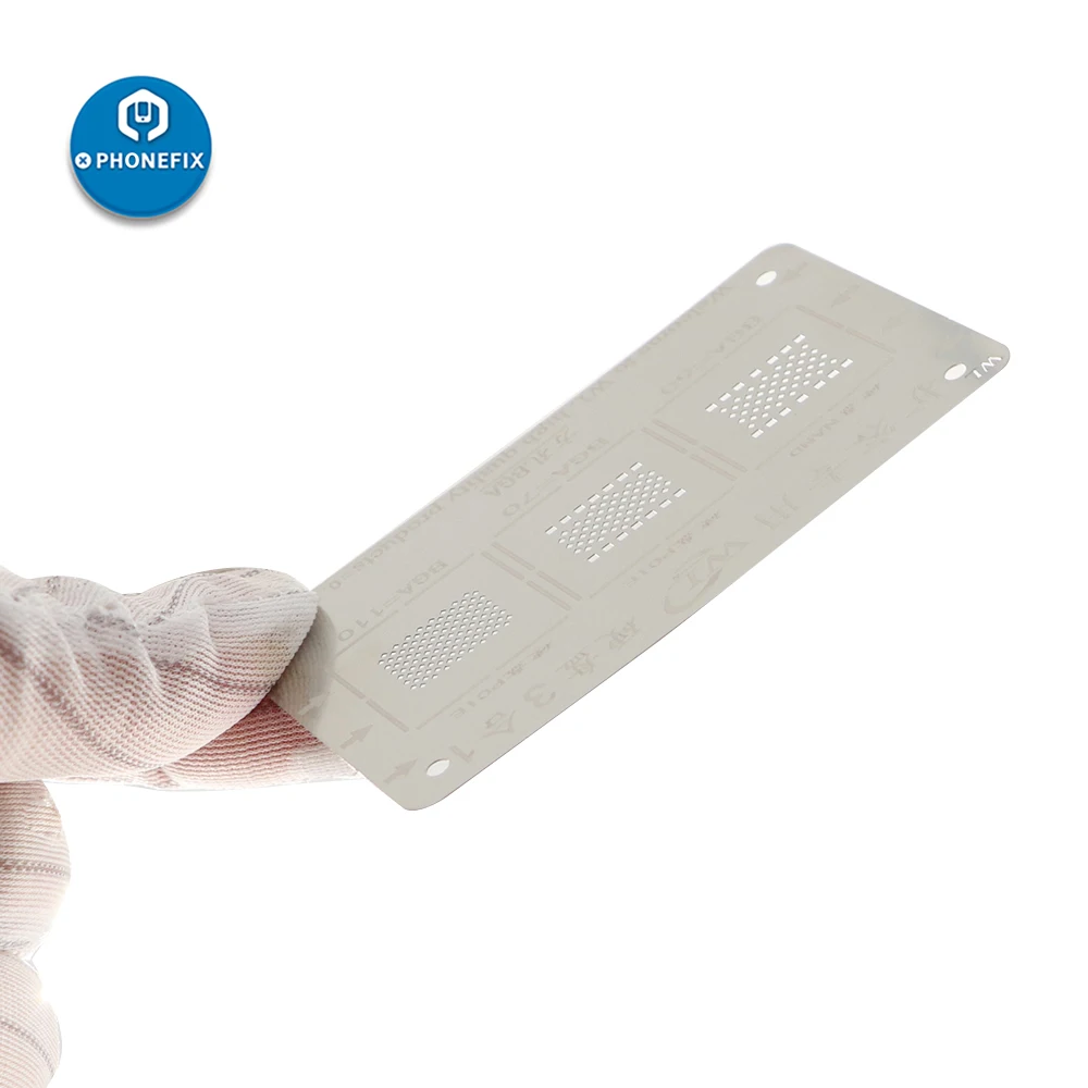 WL BGA Reballing Stencil 3 IN 1 for iPhone 5-XSMAX 11 NAND Solder Template stencil | Инструменты