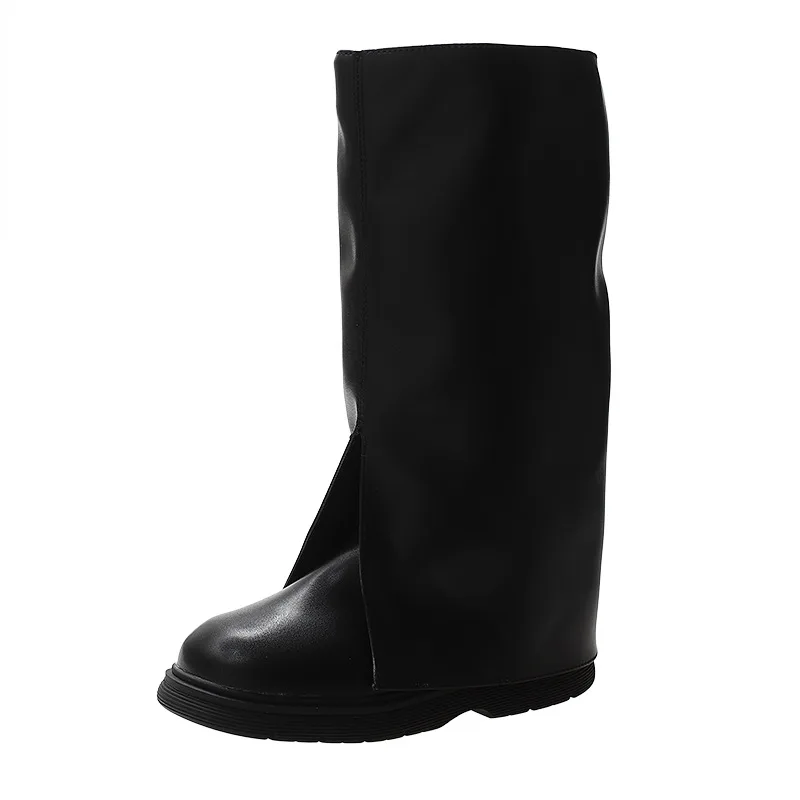 

Girls Princess Single Boots 2021 New British Style Pants Boots Kids Leather Boots High Boots Children Knight Boots Chic Fashion