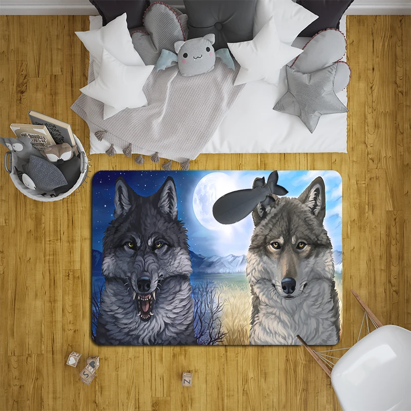 Коврик для входной двери Snow Wolf Противоскользящий коврик кухни ванной гостиной