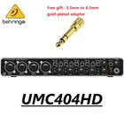 Профессиональная студийная USB-карта BEHRINGER UMC404HD, внешняя звуковая карта для записи живого времени на компьютере