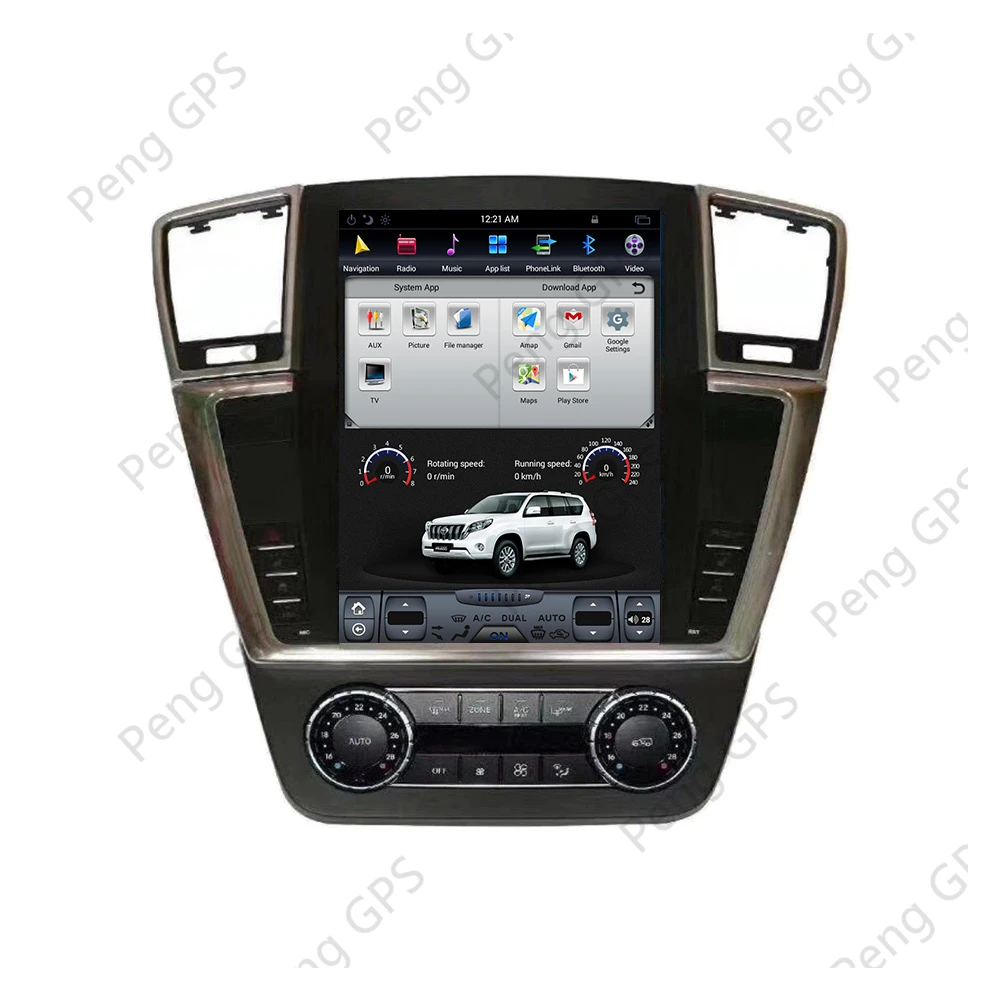 Android Tesla вертикальный экран для Mercedes-Benz ML 2012-2016/GL 2013 + аудио плеер 1080P GPS навигация 12 1