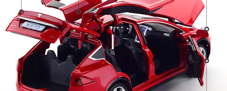 Литые автомобили Tesla SUV 1:32 модель автомобиля из металлического сплава моделирование откатные автомобили огни игрушки для детей Подарки для детей