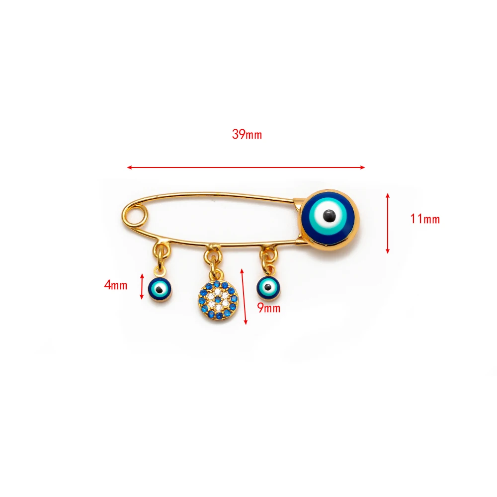 EVIL EYE полые Хамса рука амулет Брошь Золотой Серебряный цвет подвеска с микрозакрепкой Брошь булавка модные украшения для женщин мужчин EY6527