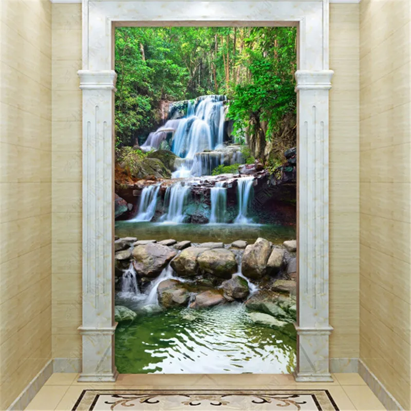 Обои с изображением водопада и текущей воды для украшения дома обои гостиной