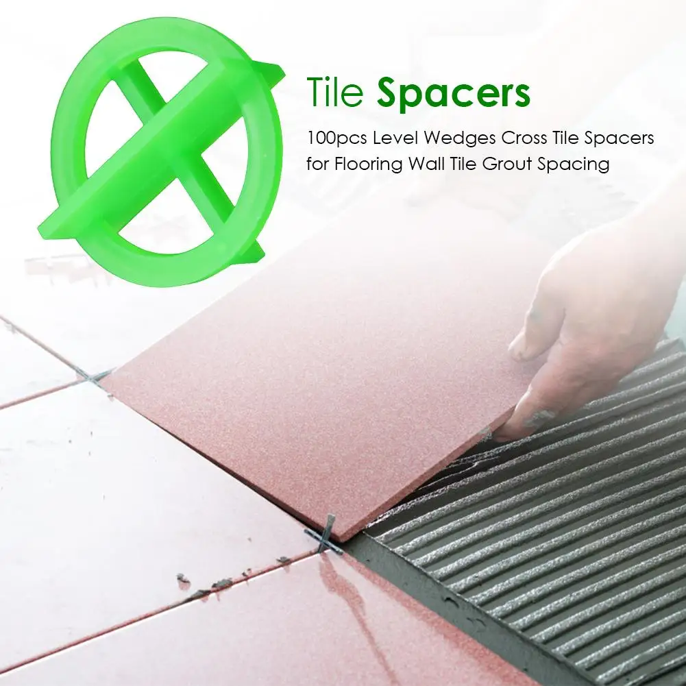 

100pcs Cross Wedges Leveling Leveler Locator Tile Spacers for Wall Floor Tiles Leveling System Base Cap Spacer Flooring