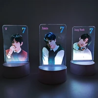 newest bangtan boys map of the soul7 the same style of colorful acrylic nightlight table lamp light plate peripheral toys