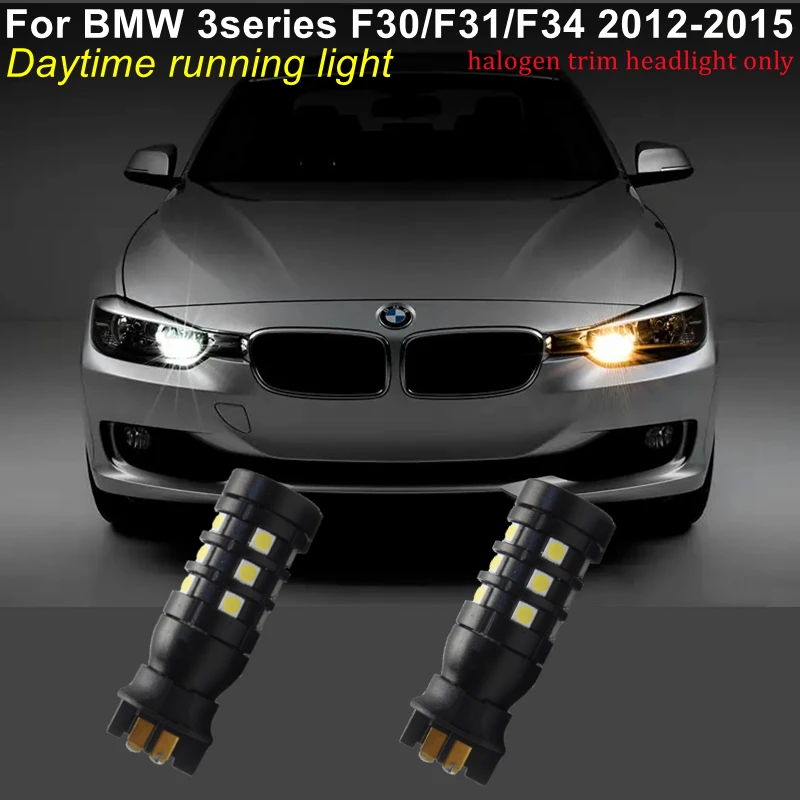 

2x Xenon White Error Free PW24W LED Bulbs For 2012-2015 BMW F30 3 Series F31 F34 Daytime running light Halogen Headlight DRL