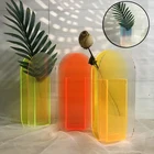 Акриловая ваза для цветов красочные современный дизайн контейнер с цветочным узором украшения для дома и офиса, LOTE88
