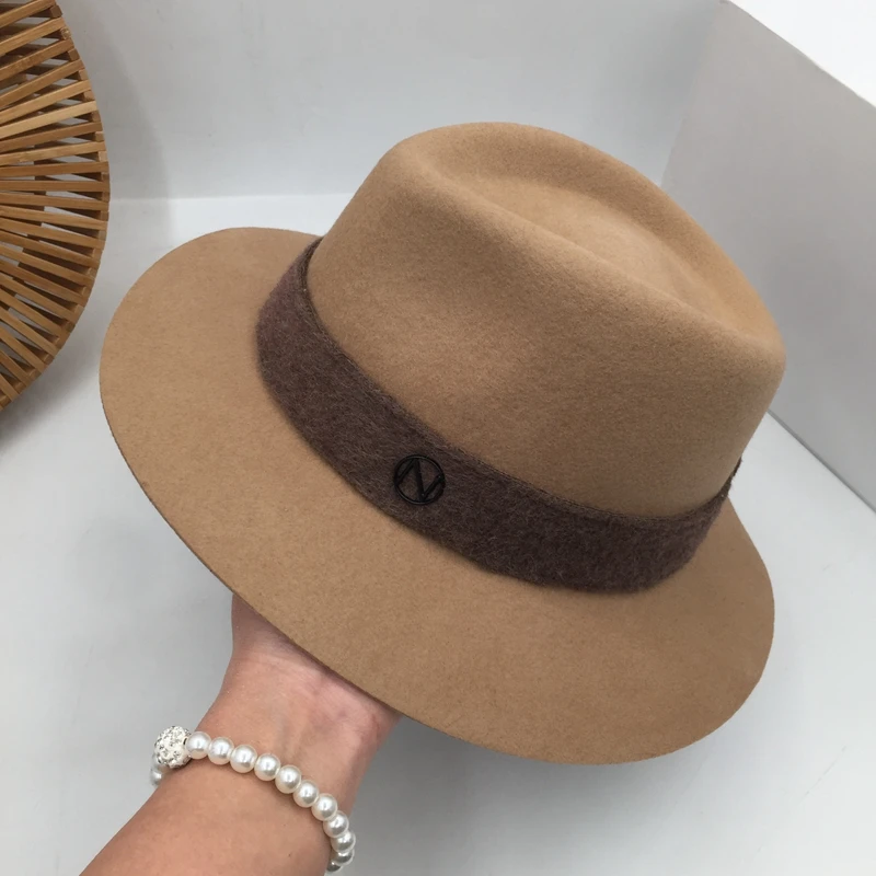 Sir About new camel wool peach heart cap panama hats in Europe and the agitation restoring ancient ways hat cap gentleman Fedora