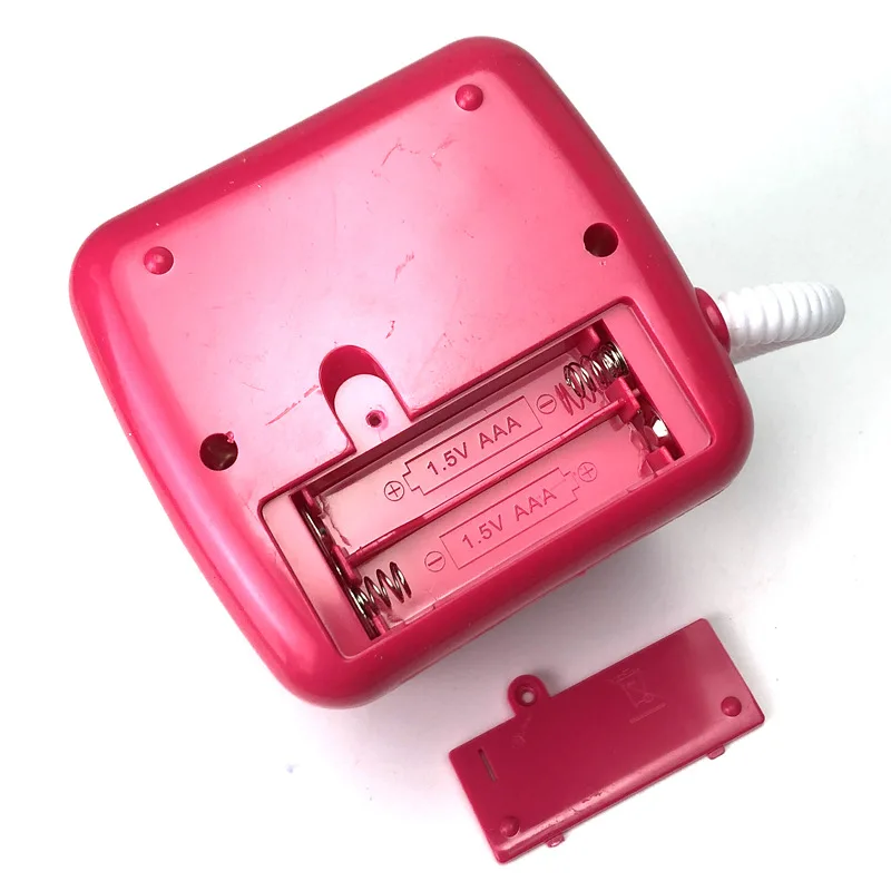 Mini lavadora el&eacute;ctrica para ni&ntilde;os, juego de roles, juguete para lavar, brochas de maquillaje, juguetes de limpieza para ni&ntilde;as, rojo, rosa, aleatorio-3
