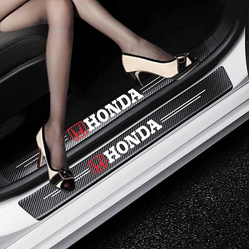 4 шт. защитные наклейки на пороги автомобиля Honda Civic City Accord Odyssey Spirior CRV|Наклейки