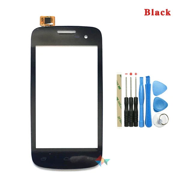 Высокое качество 4," для Micromax A091 сенсорный экран дигитайзер Передняя стеклянная линза сенсорная панель - Цвет: Black With Tool