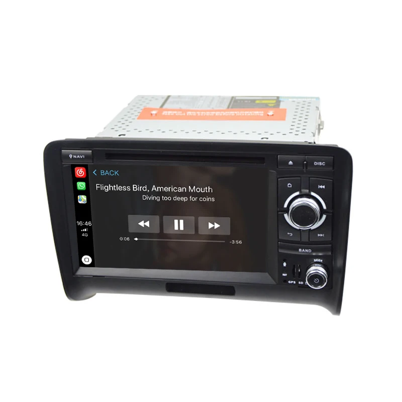 CarExc 7 дюймов Android 9,0 Радио беспроводной CarPlay gps Навигация DVD плеер для Audi TT MK2 8J 2006 2007 2008 2009 2010 2011 2012