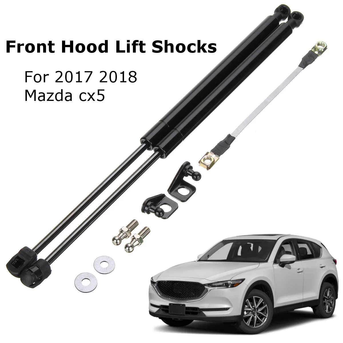 Car Engine Cover Supports Struts Rod Front Bonnet Hood Lift  Hydraulic Rod Strut Spring Shock Bar for Mazda CX5 CX-5 2017 2018