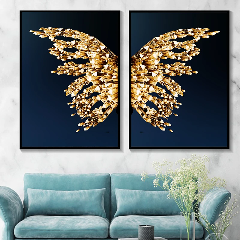

Butterfly Wings Abstract Canvas Poster Scandinavian Wall Art Poster Print Minimalist Nordic Decoration Picture Living Room Decor
