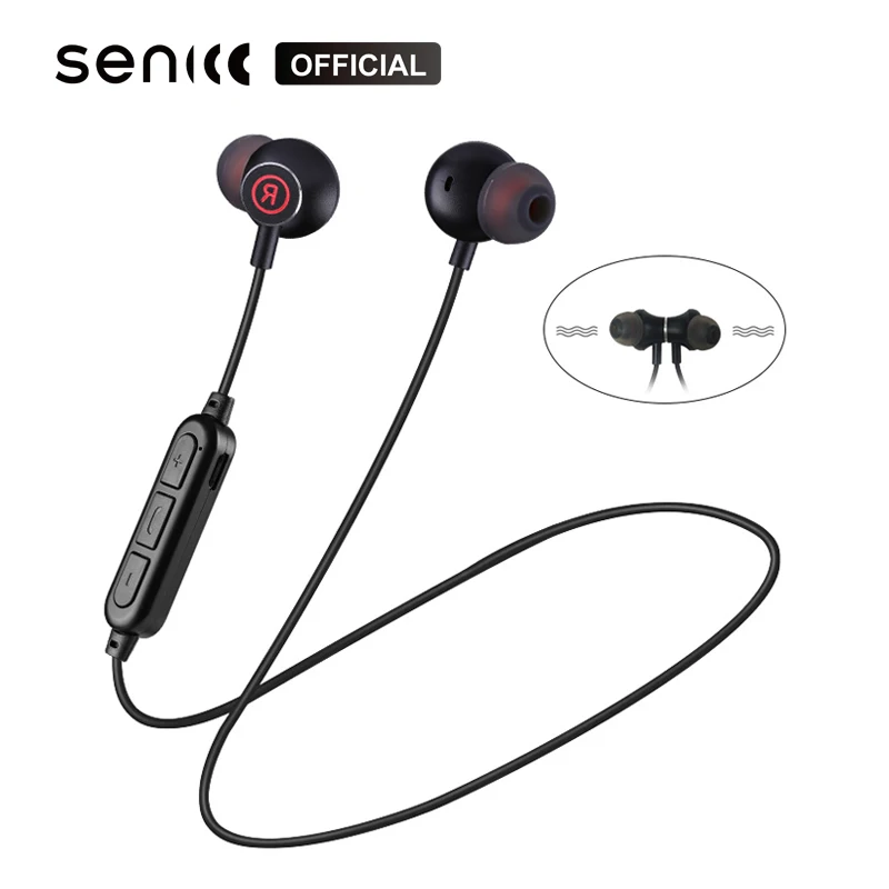 Беспроводные Bluetooth спортивные наушники SENICC C2 с громкой связью 4 2 стерео басы для