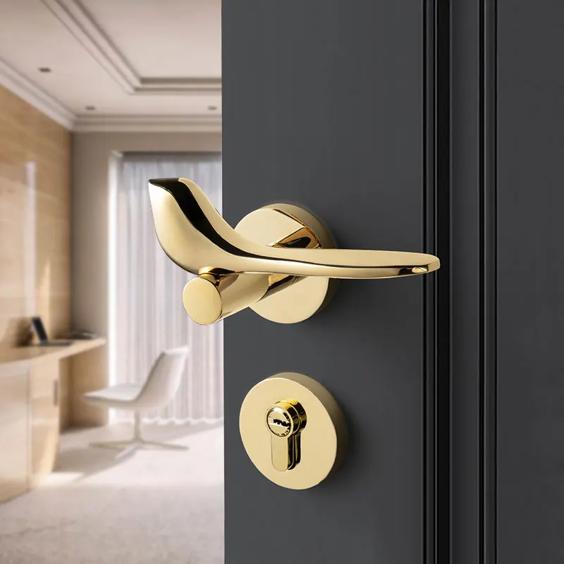 

Golden Bird Indoor Door Lock Kitchen Bedroom Wooden Door Handle Zinc Alloy Cartoon Door Knob For Kids Center Distance 72mm