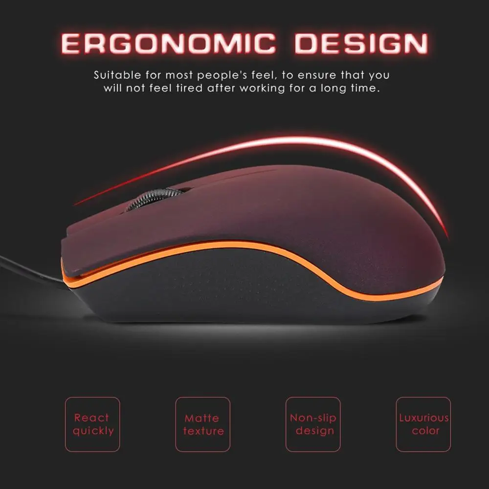 Матовый Проводная оптическая мышь M20 для ноутбука настольного компьютера|Мыши| |
