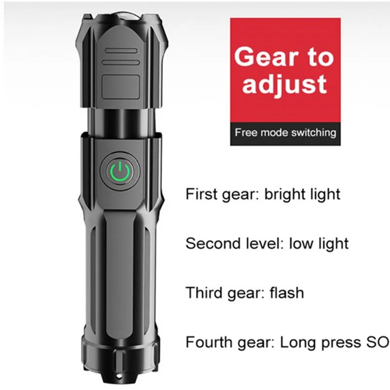 Фонарик СИД супер яркий со встроенным аккумулятором 6000 лм | Лампы и освещение